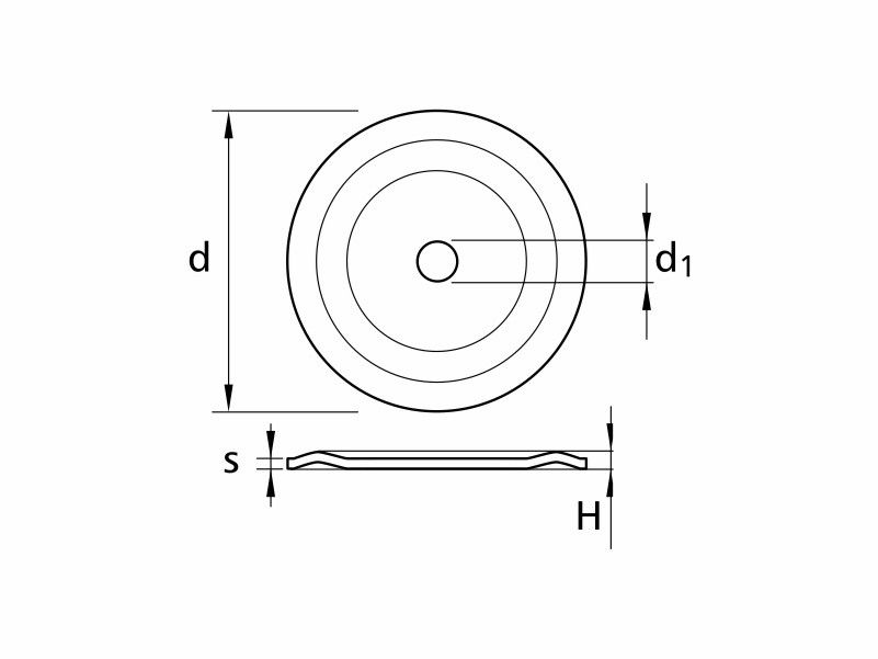 Flat round steel washers Ø50