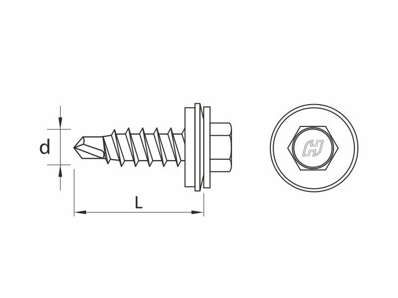 DRILLER® stitching screws for steel sheets overlapping, with anticorrosive coating