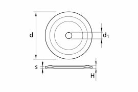 Flat round steel washers Ø50