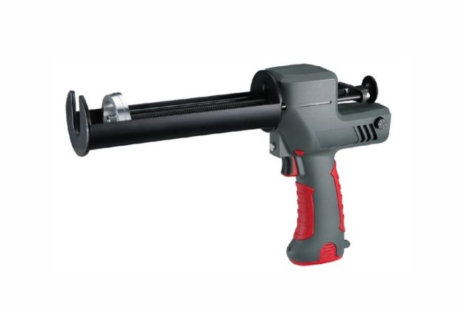 Rechargeable cordless caulking gun for injection anchors 380-420 ml