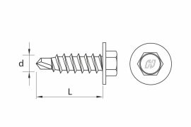 DRILLER® stitching screws for steel sheets overlapping, with anticorrosive coating