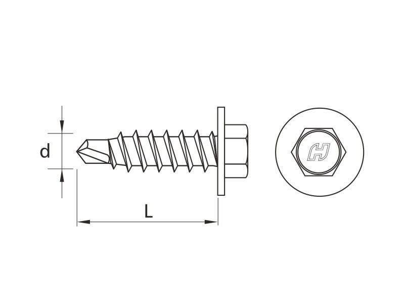 DRILLER® stitching screws for steel sheets overlapping, with anticorrosive coating