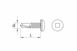 Self drilling screws, pan head with serration