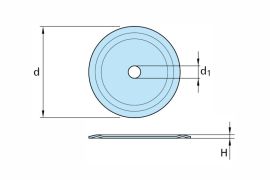 AISI 304 (A2) stainless steel holding flange