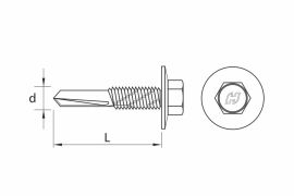 DRILLER® self drilling flange head screws, with anticorrosive coating