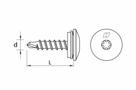 Self drilling screws for fixing steel sheets to timber substructure