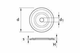 Flat round steel washers Ø40