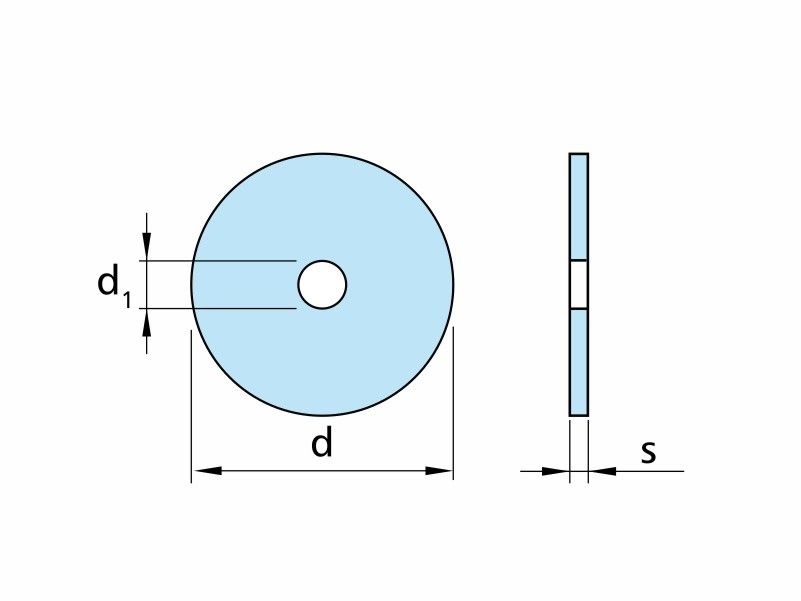 Stainless steel round washersa for cold storage sandwich panel fixing