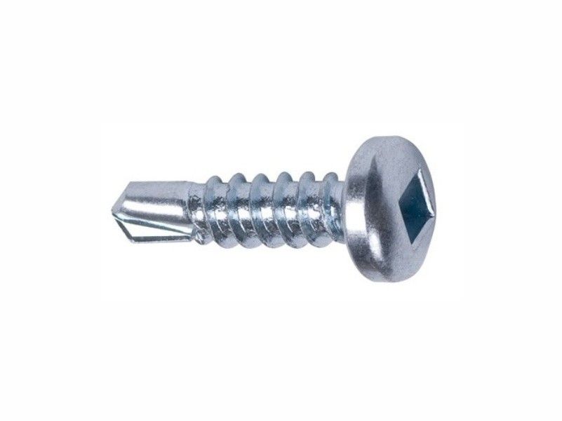 Self drilling screws, pan head with serration