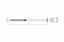 Woodpicker™ carpentry screws for structural connections of wooden elements, wafer head