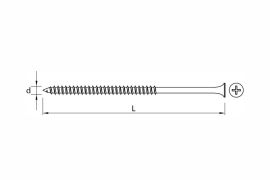 Self tapping screws for telescope plugs IDP/IDPO onto steel substructure, anticorrosive coating