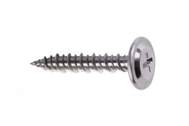 Self tapping screws, flat wafer head, AISI 410 stainless steel