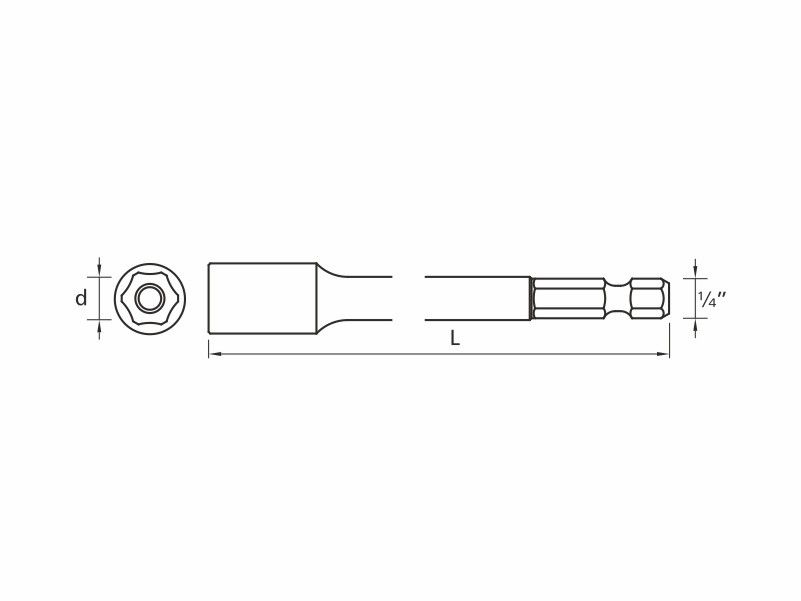 DRILLER® long magnetic nutsetters