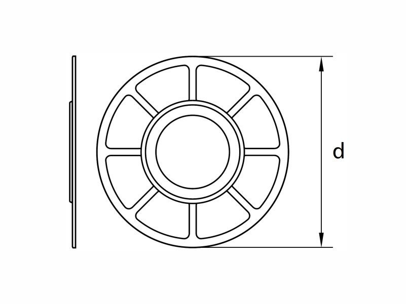 Insulation holding flange for styrofoam or hard mineral wool fixing