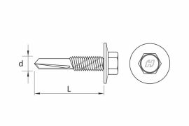 DRILLER® self drilling flange head screws