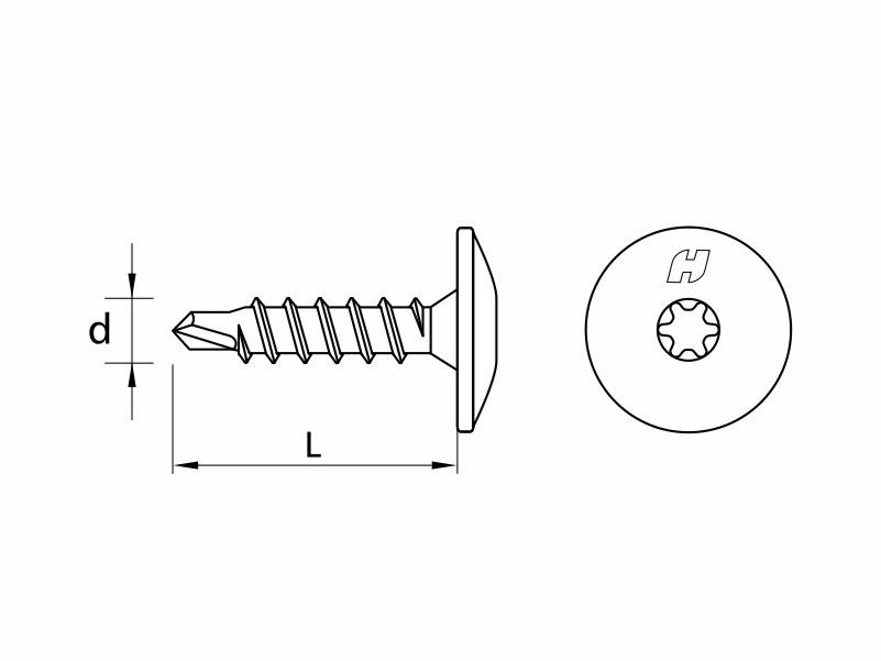 DRILLER® stitching screws for steel sheets overlapping