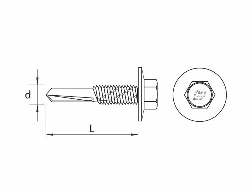 DRILLER® self drilling flange head screws