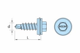 DRILLER® stitching screws for steel sheets overlapping, AISI 304-TS stainless steel