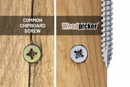 Woodpicker™ screws for timber structures, flat countersunk head, full thread