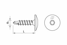 DRILLER® stitching screws for steel sheets overlapping, with anticorrosive coating