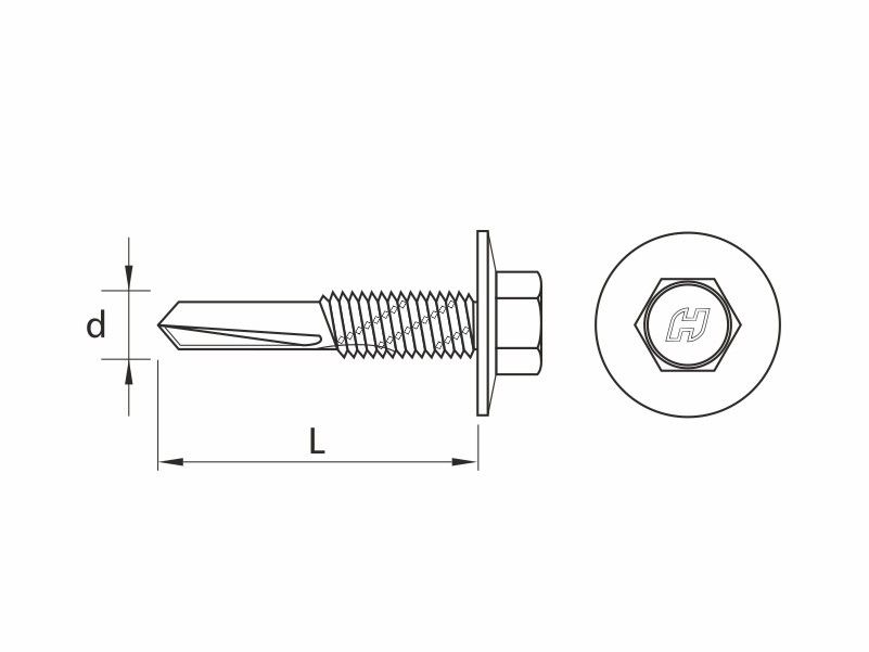 DRILLER® self drilling flange head screws, with anticorrosive coating