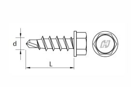 DRILLER® stitching screws for steel sheets overlapping