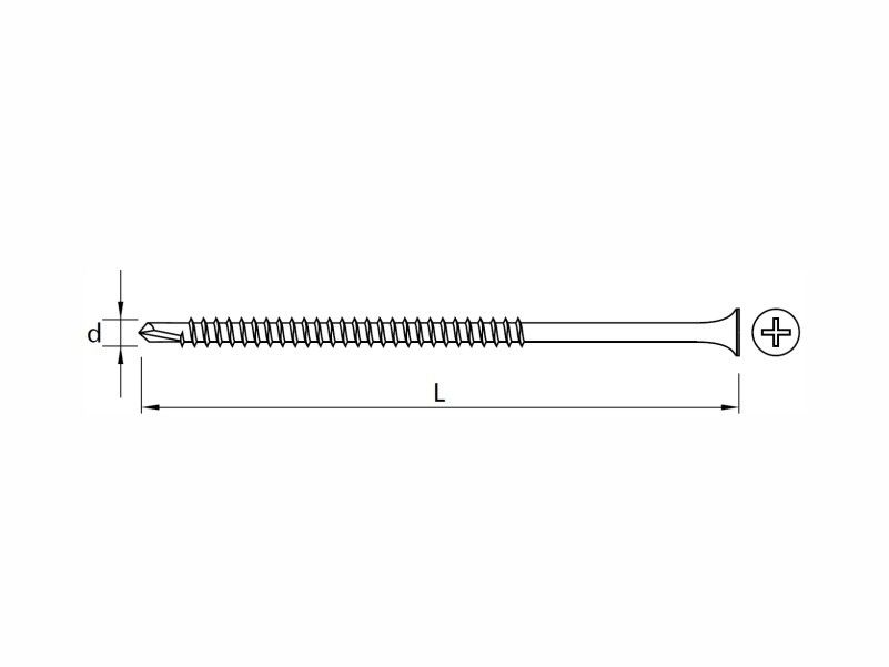 Self drilling screws for telescope plugs IDP/IDPO onto steel substructure, anticorrosive coating