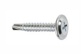 Self drilling screws, flat wafer head