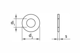 Washers DIN125, HV 140 and HV 200 steel