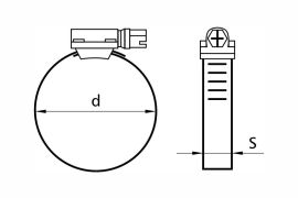 Hose clamps W1 galvanized steel