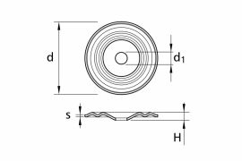 Round steel convex washers Ø40