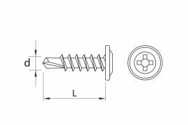 Self drilling screws, flat wafer head