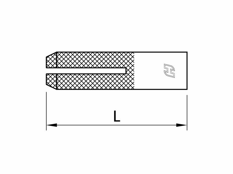 Steel drop-in anchors with knurling