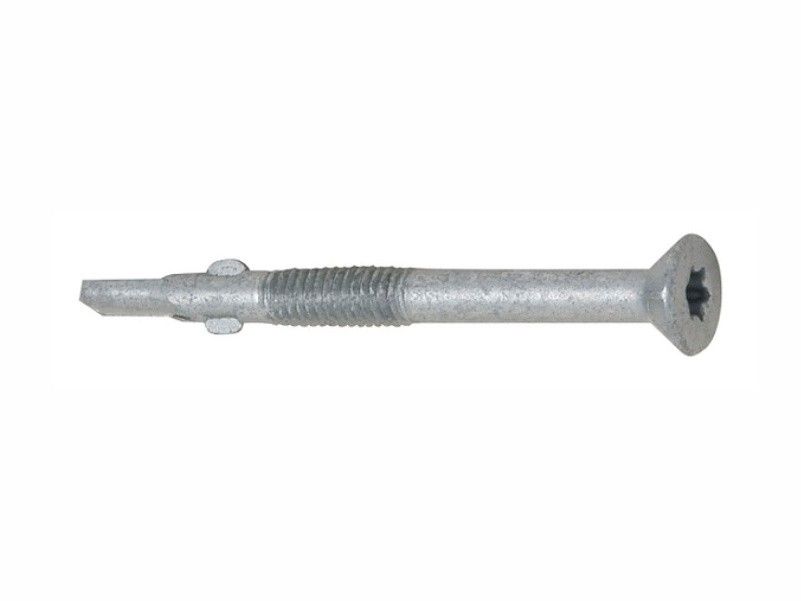 Self drilling screws with wings, partial thread, with anticorrosive coating