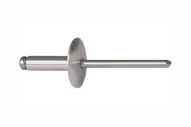 Stainless steel large flange head blind rivets, AISI 304