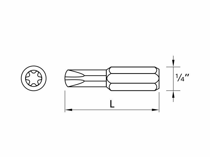 Star drive insert bits