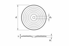 Round steel convex washers Ø70