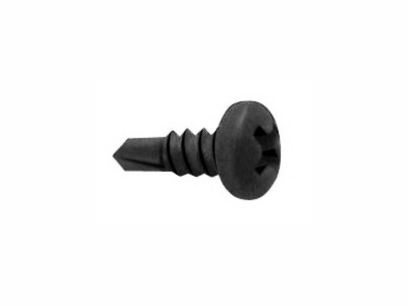 Self drilling screws, pan head, black phosphated