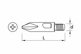 DRILLER® PH drive threaded insert bit