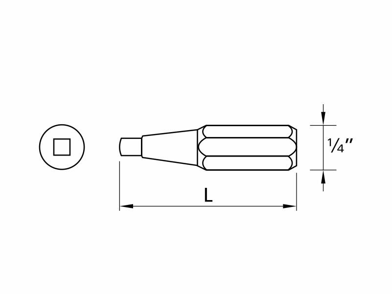 DRILLER® square drive insert bits