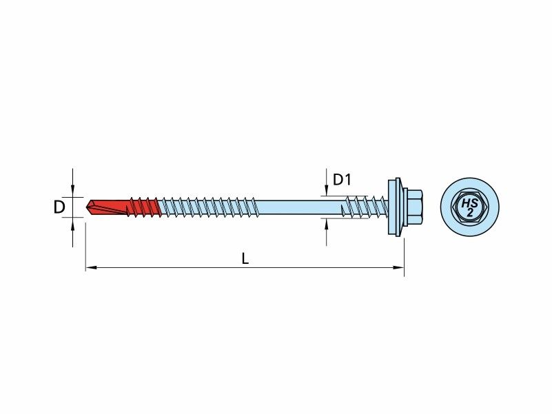 self drilling BI-METAL screws for fixing of sandwich panels onto steel substructure