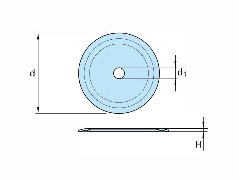 AISI 304 (A2) stainless steel holding flange