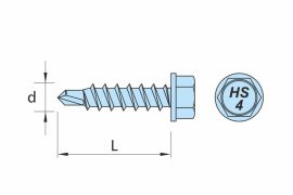 DRILLER® stitching screws for steel sheets overlapping, AISI 410 stainless steel